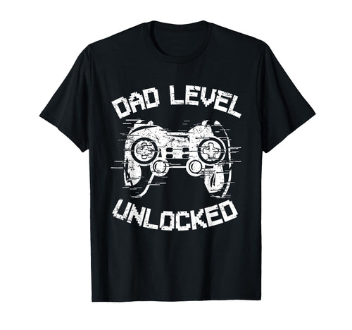 Dad Level Unlocked Gaming T-Shirt - Casual Everyday Wear for Adults - T-Shirt, Sweatshirt, Hoodie