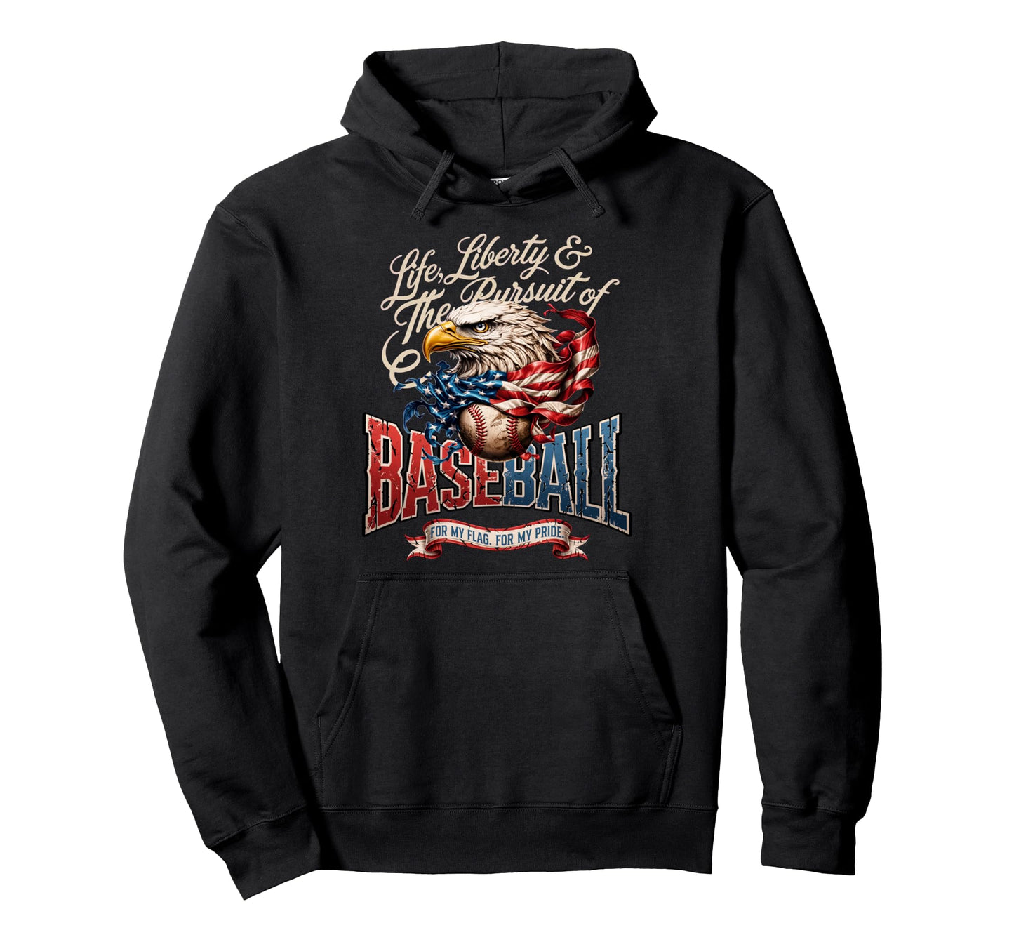 Viral Patriotic Usa Baseball Hoodie - Fun Novelty Design Unisex - T-Shirt, Sweatshirt, Hoodie