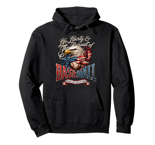 Viral Patriotic Usa Baseball Hoodie - Fun Novelty Design Unisex - T-Shirt, Sweatshirt, Hoodie