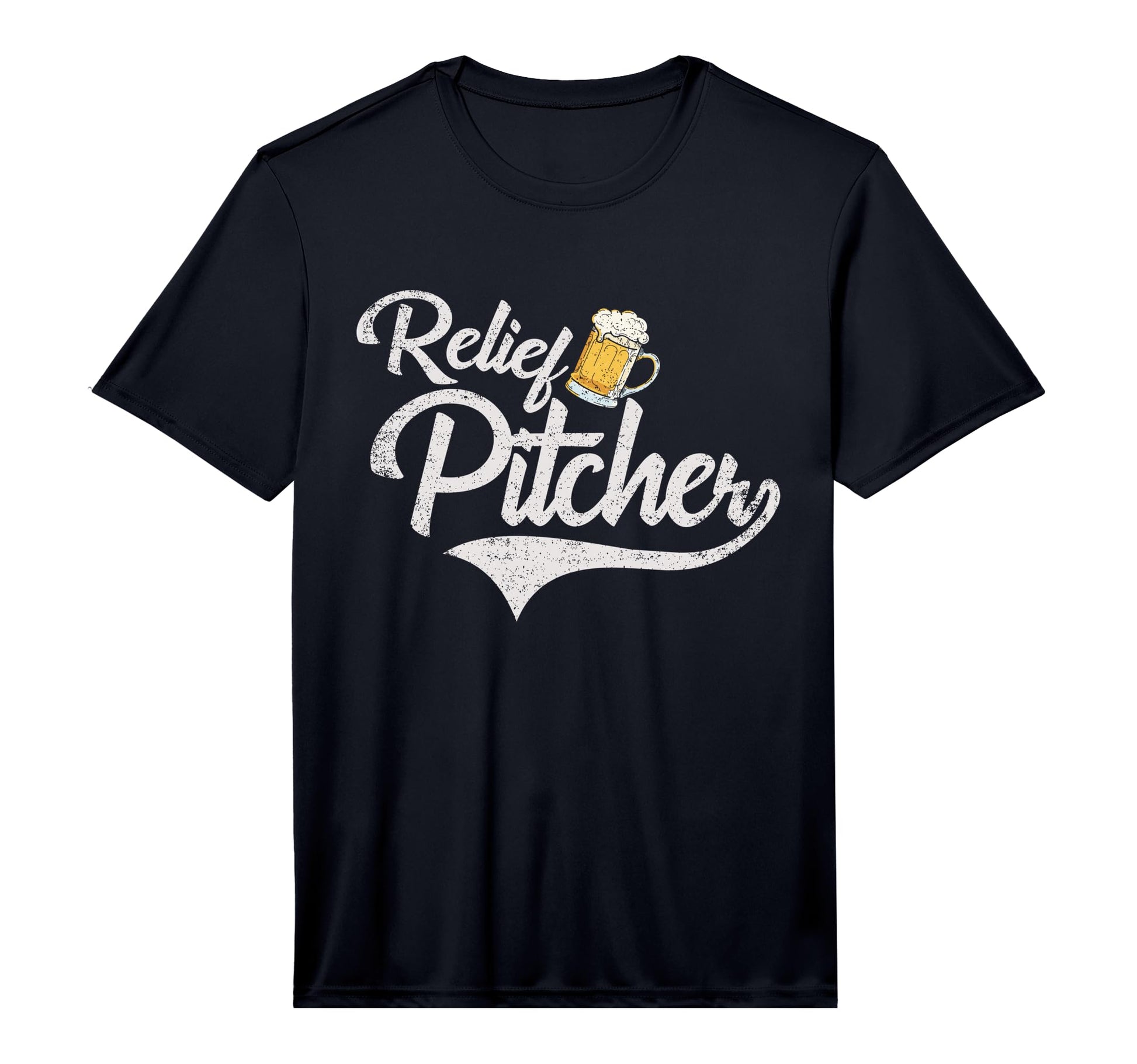 Mens Relief Pitcher Beer And T-Shirt - Custom Art Print for Adults - T-Shirt, Sweatshirt, Hoodie