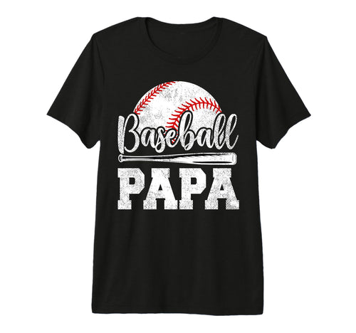Baseball Papa Baseball Player Game T-Shirt - Minimalist Print Men Women - T-Shirt, Sweatshirt, Hoodie