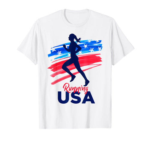 Womens Running Usa Support Team T-Shirt - Casual Everyday Wear for Adults - T-Shirt, Sweatshirt, Hoodie