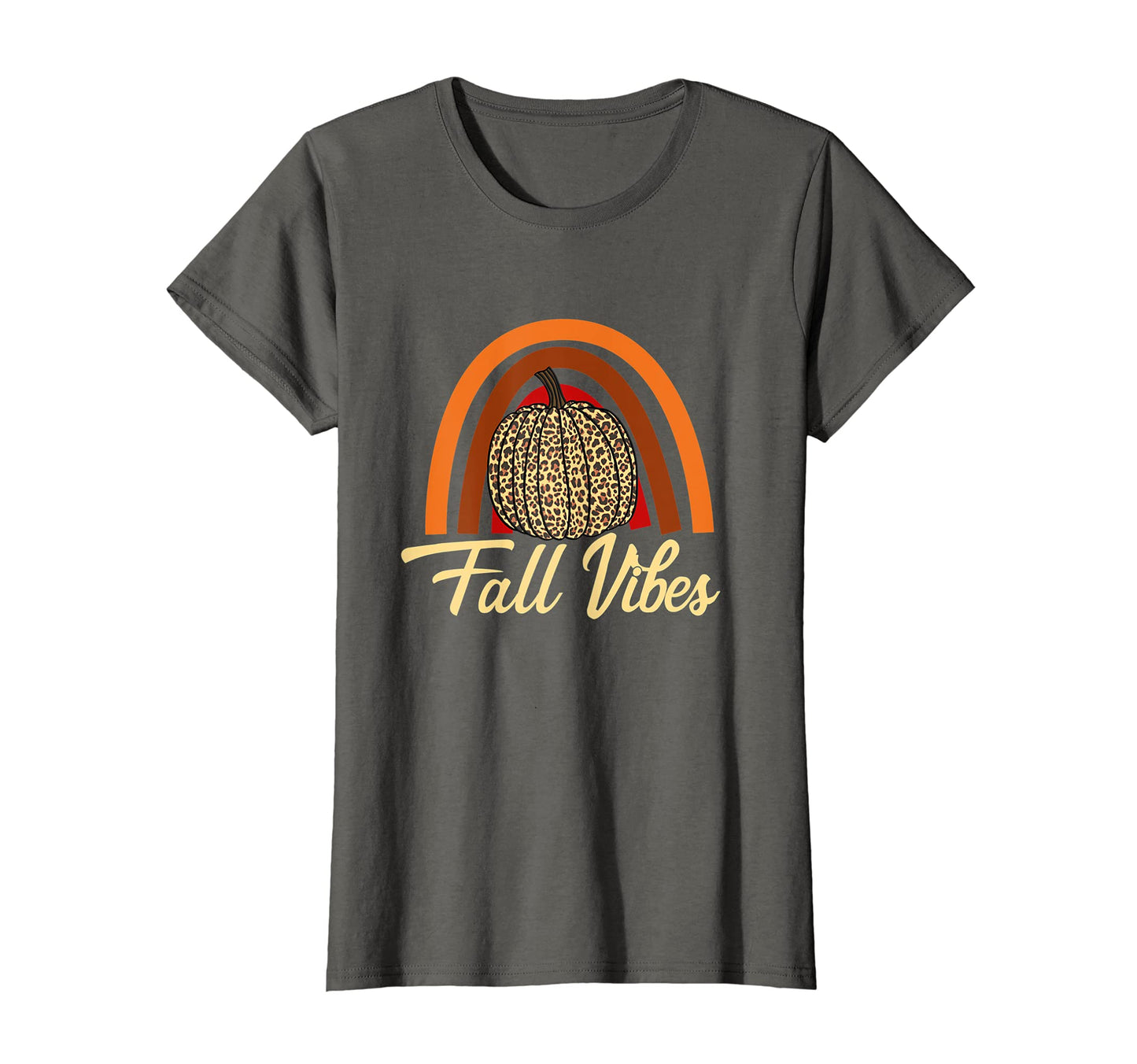 Womens Fall Vibes Leopard Pumpkin T-Shirt - Minimalist Print Men Women - T-Shirt, Sweatshirt, Hoodie