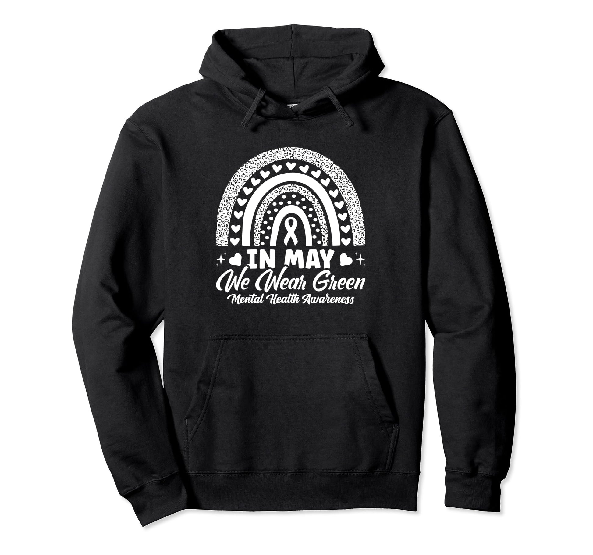 May We Wear Green Leopard Rainbow Hoodie - Novelty Apparel for Adults - T-Shirt, Sweatshirt, Hoodie