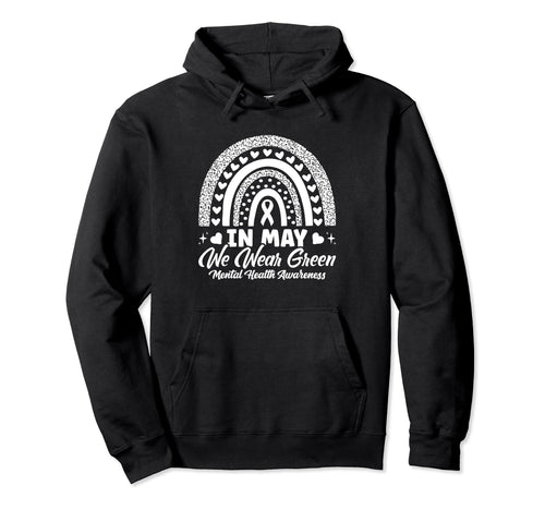 May We Wear Green Leopard Rainbow Hoodie - Novelty Apparel for Adults - T-Shirt, Sweatshirt, Hoodie