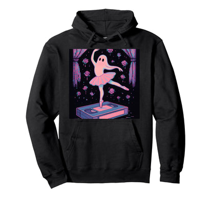 Vaporwave Ghost Ballerina Goth Hoodie - Minimalist Print Unisex - T-Shirt, Sweatshirt, Hoodie
