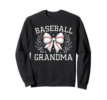Coquette Bow Baseball Grandma Game Sweatshirt - Graphic Print for Adults - T-Shirt, Sweatshirt, Hoodie