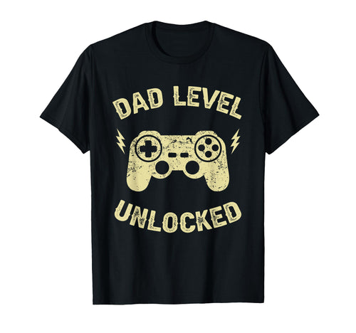 Dad Level Unlocked Gaming Controller T-Shirt - Unique Graphic Unisex - T-Shirt, Sweatshirt, Hoodie