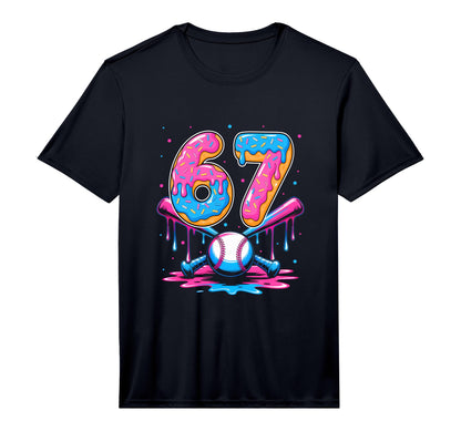 Baseball Drip Number 67 Player 67Th T-Shirt - Graphic Print Unisex - T-Shirt, Sweatshirt, Hoodie