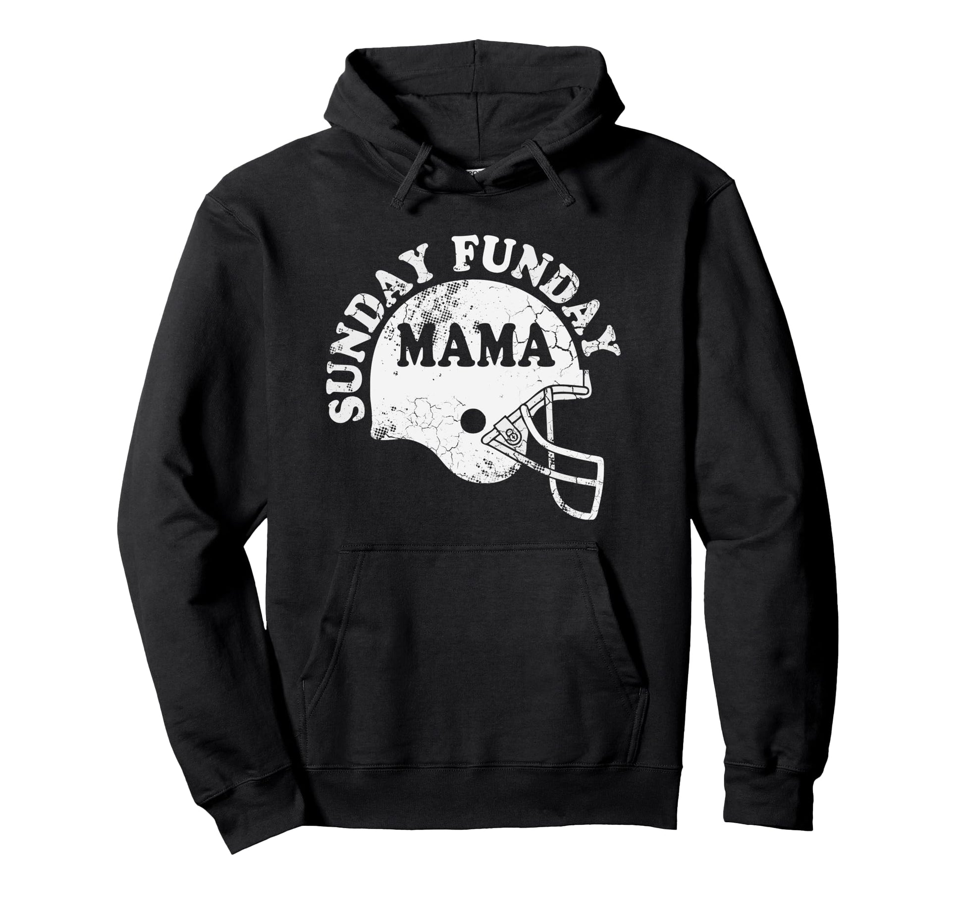 Sunday Funday Mama Football Helmet Game Hoodie - Unique Graphic for Adults - T-Shirt, Sweatshirt, Hoodie