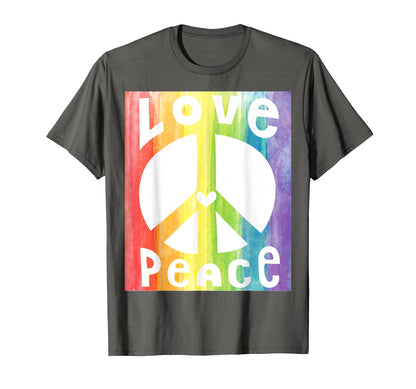 Peace Sign Love 60S 70S Tie Dye T-Shirt - Custom Art Print Men Women - T-Shirt, Sweatshirt, Hoodie