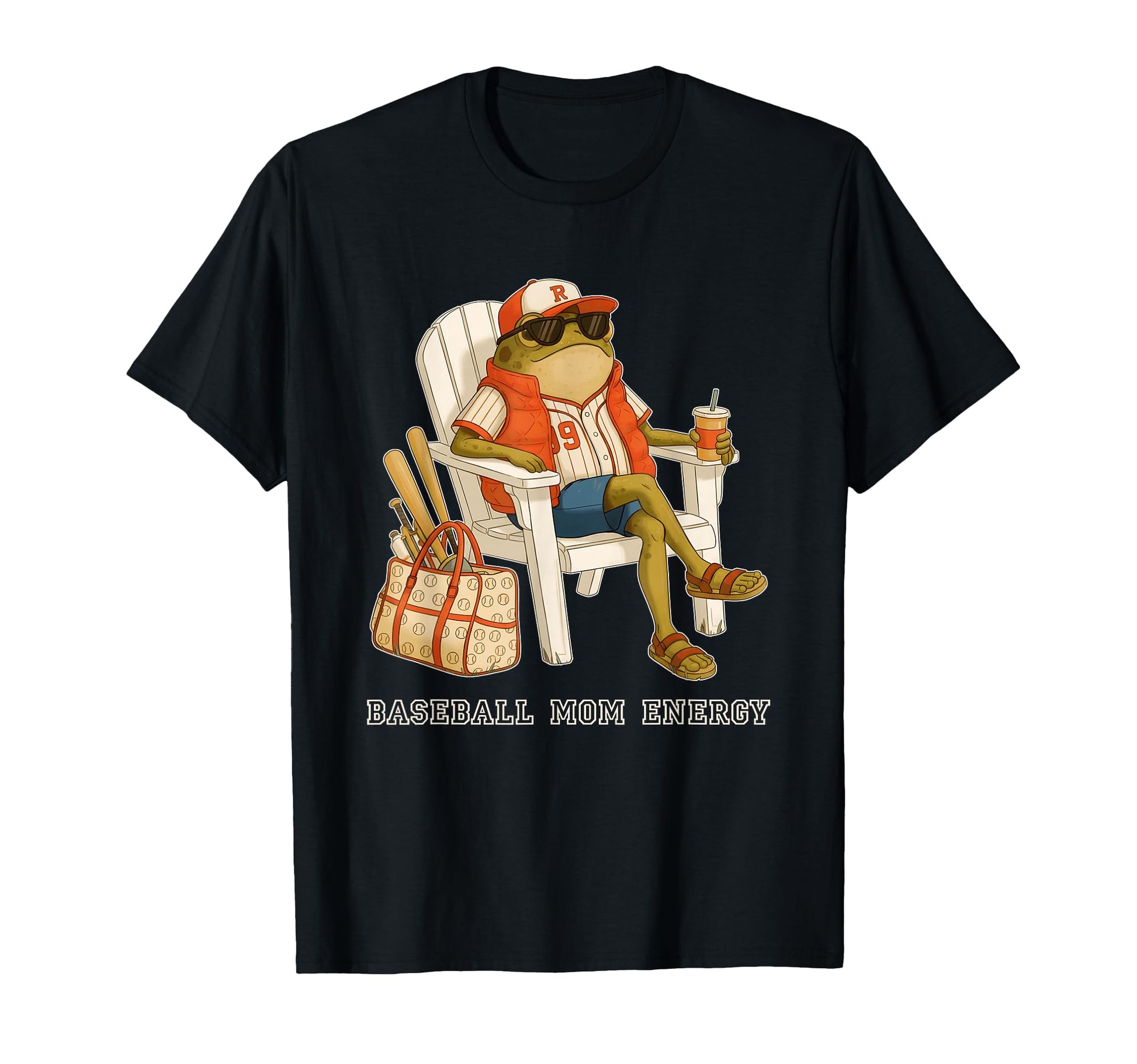 Baseball Mom Energy Frog Baseball Mom T-Shirt - Unique Graphic Unisex - T-Shirt, Sweatshirt, Hoodie