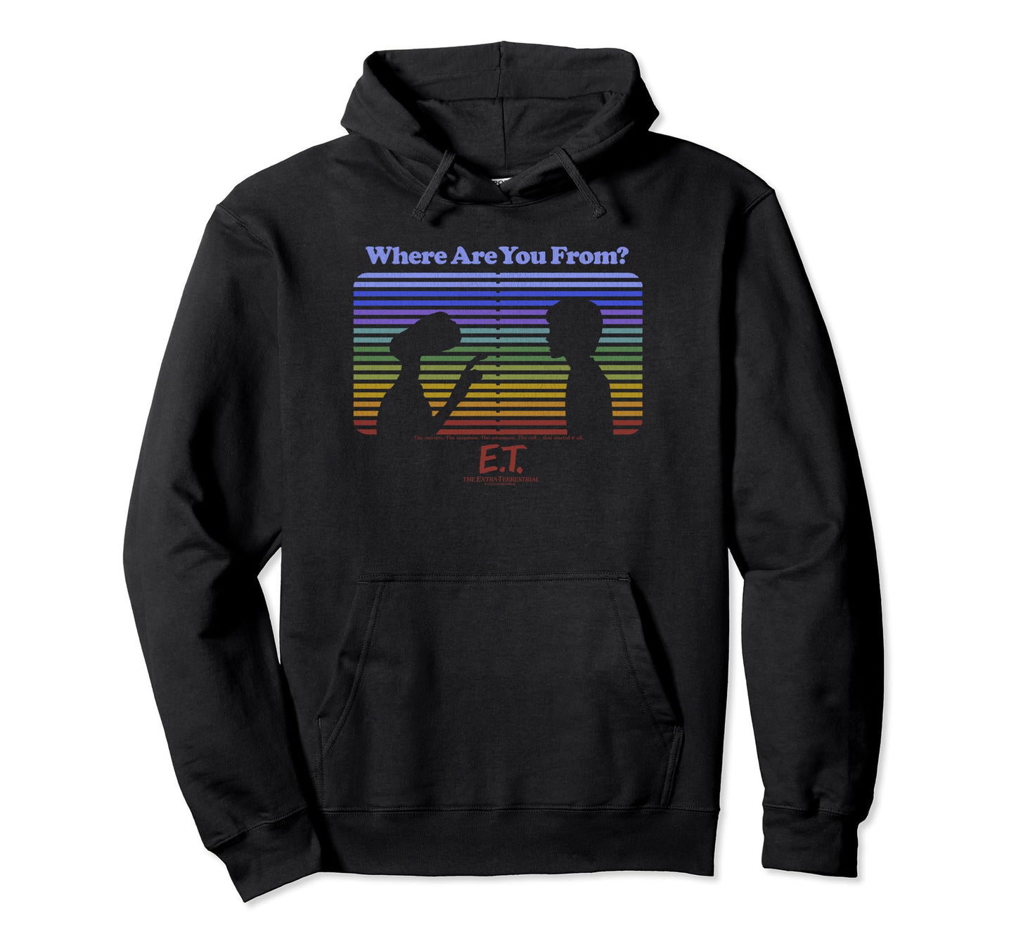 E T And Elliott Rainbow Stripe Hoodie - Novelty Apparel Men Women - T-Shirt, Sweatshirt, Hoodie