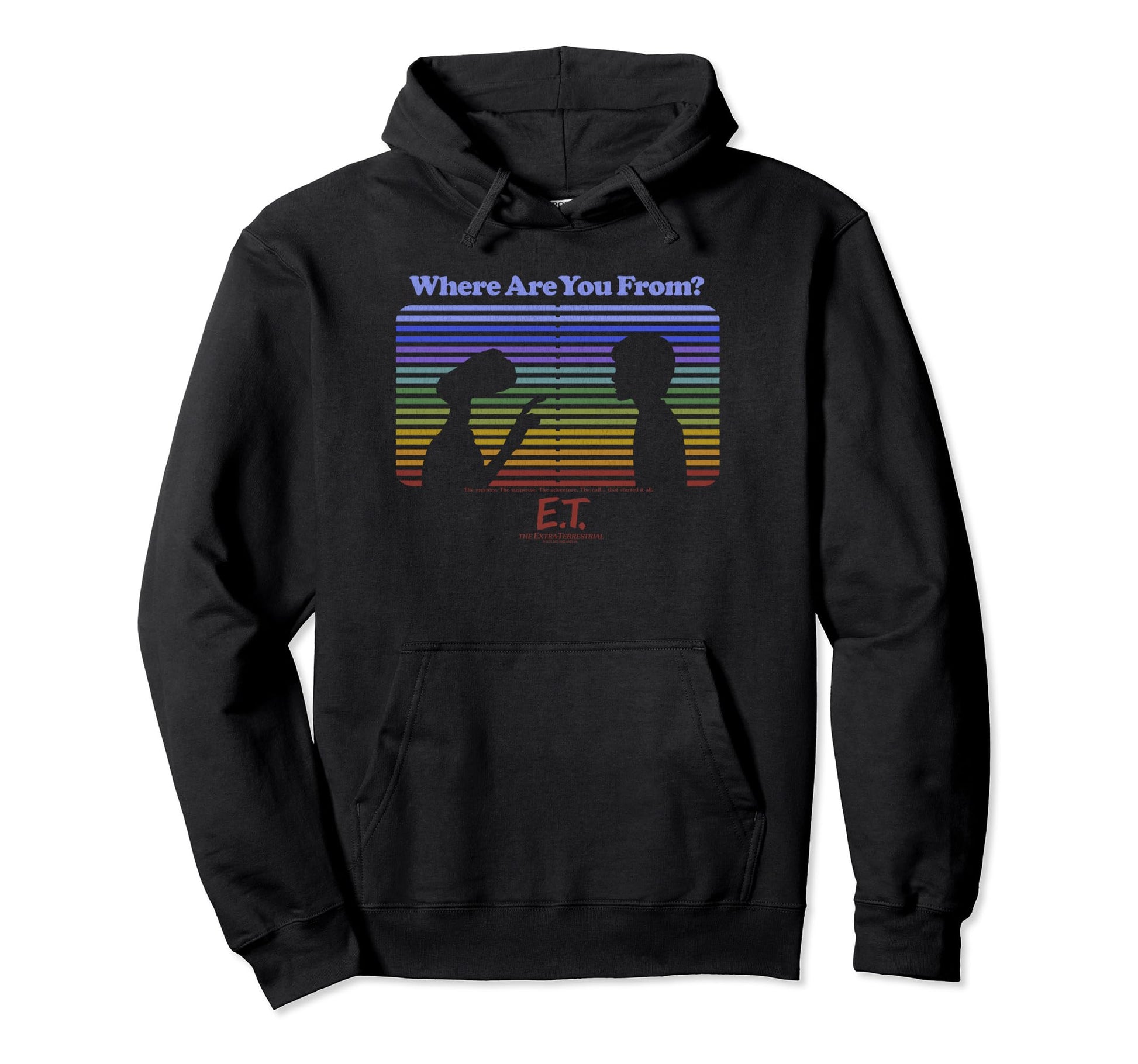 E T And Elliott Rainbow Stripe Hoodie - Novelty Apparel Men Women - T-Shirt, Sweatshirt, Hoodie