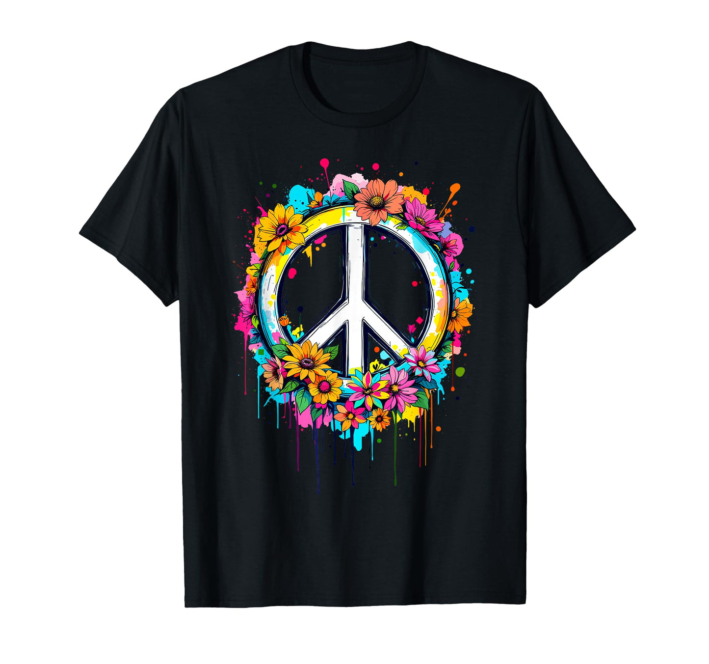Love Peace Flower Power Peace Sign T-Shirt - Casual Everyday Wear Unisex - T-Shirt, Sweatshirt, Hoodie