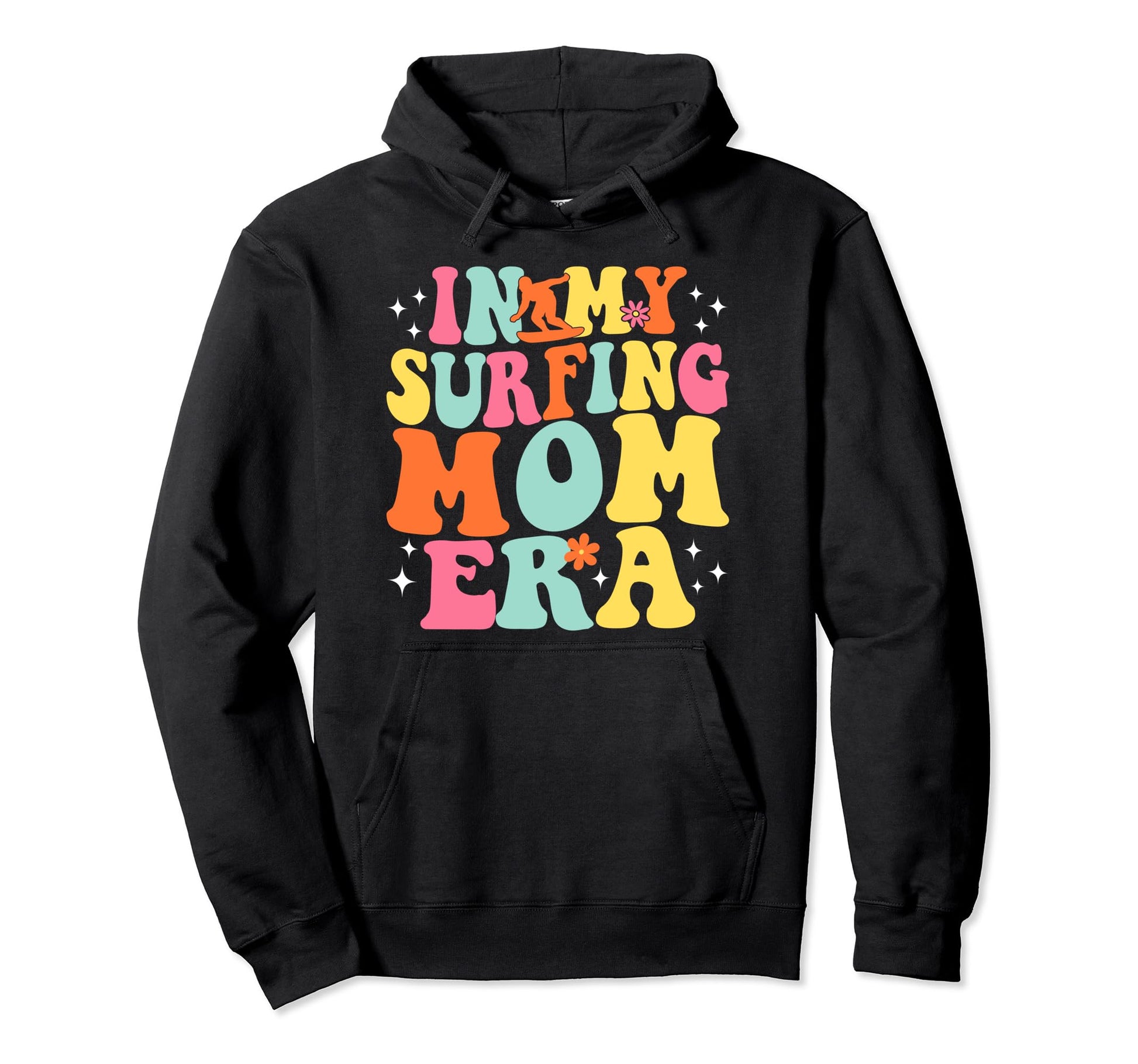 My Surfing Mom Era Game Day Groovy Hoodie - Novelty Apparel Unisex - T-Shirt, Sweatshirt, Hoodie