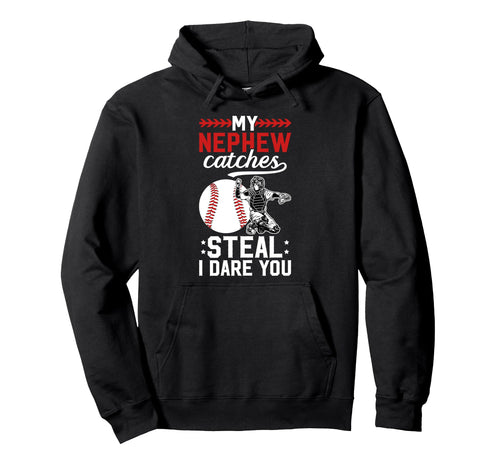 Funny Baseball Catcher Aunt Baseball Hoodie - Graphic Print Men Women - T-Shirt, Sweatshirt, Hoodie