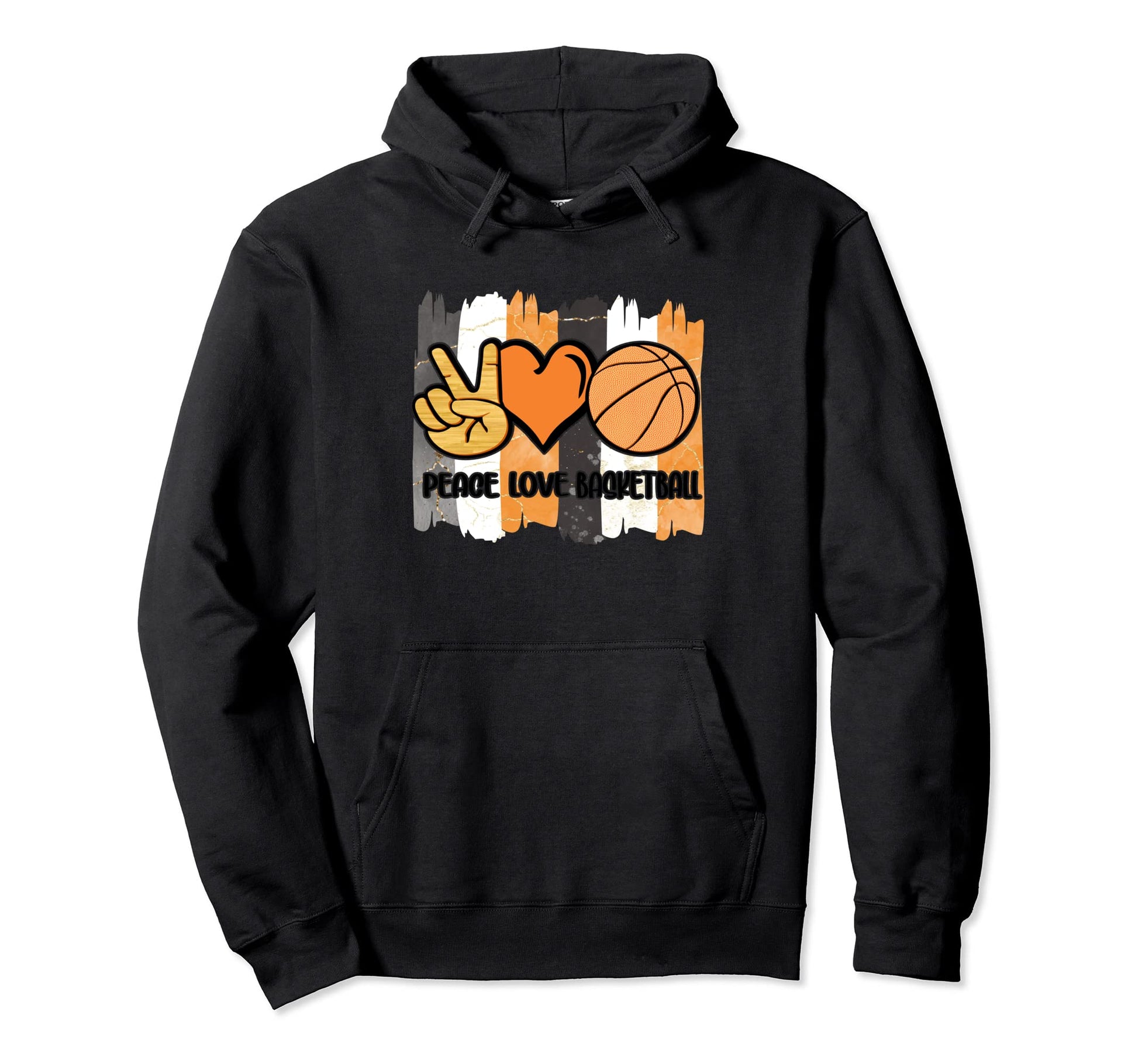 Basketball Sports Love Peace Hoodie - Streetwear Style Unisex - T-Shirt, Sweatshirt, Hoodie