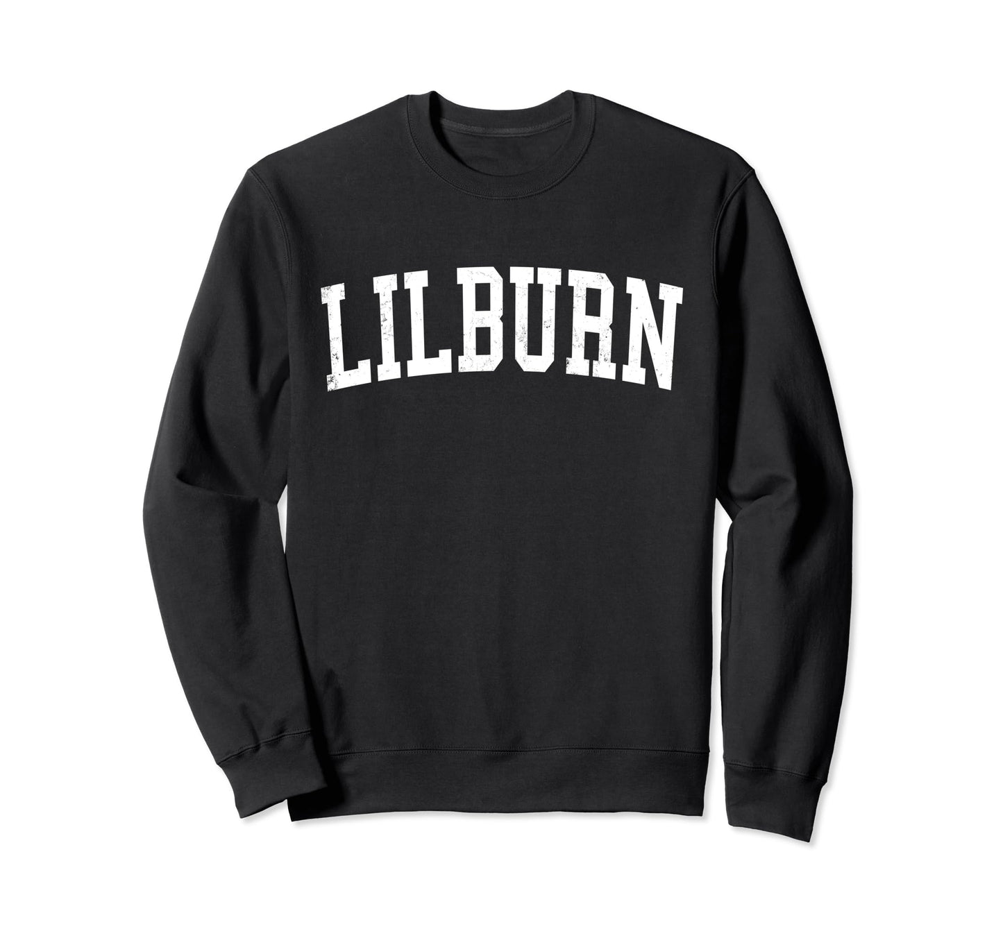 Lilburn Ga Distressed White Varsity Sweatshirt - Graphic Print for Adults - T-Shirt, Sweatshirt, Hoodie