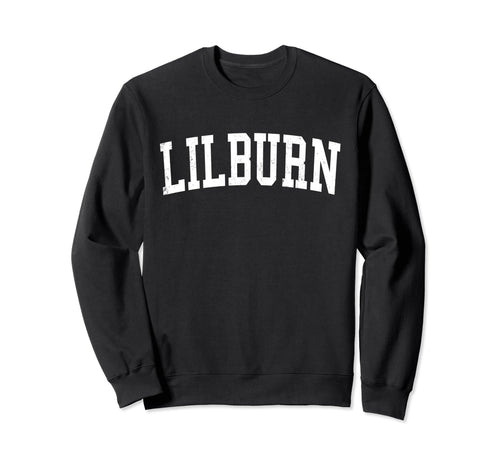 Lilburn Ga Distressed White Varsity Sweatshirt - Graphic Print for Adults - T-Shirt, Sweatshirt, Hoodie