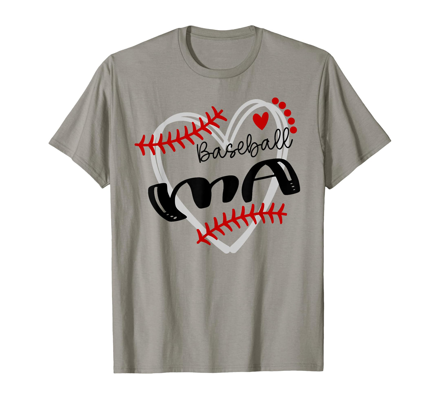 Personalized Baseball Heart Ma T-Shirt - Casual Everyday Wear Unisex - T-Shirt, Sweatshirt, Hoodie