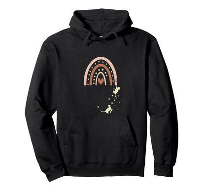 Cat Boho Rainbow Playful Kittens Hoodie - Custom Art Print Unisex - T-Shirt, Sweatshirt, Hoodie
