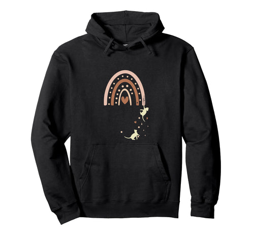 Cat Boho Rainbow Playful Kittens Hoodie - Custom Art Print Unisex - T-Shirt, Sweatshirt, Hoodie
