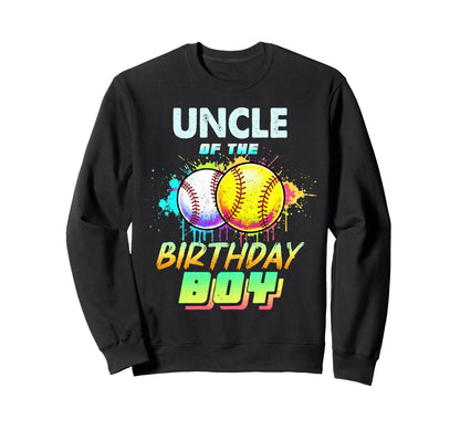 Uncle Birthday Baseball Softball Sweatshirt - Streetwear Style Unisex - T-Shirt, Sweatshirt, Hoodie