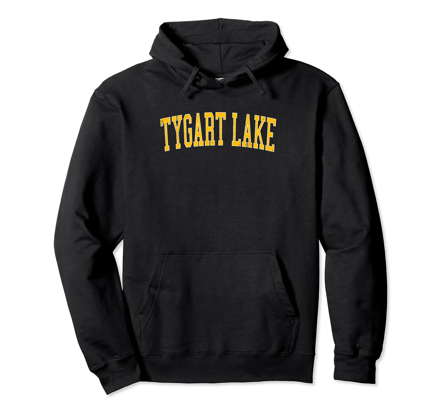 Tygart Lake Distressed Gold Varsity Hoodie - Fun Novelty Design Unisex - T-Shirt, Sweatshirt, Hoodie