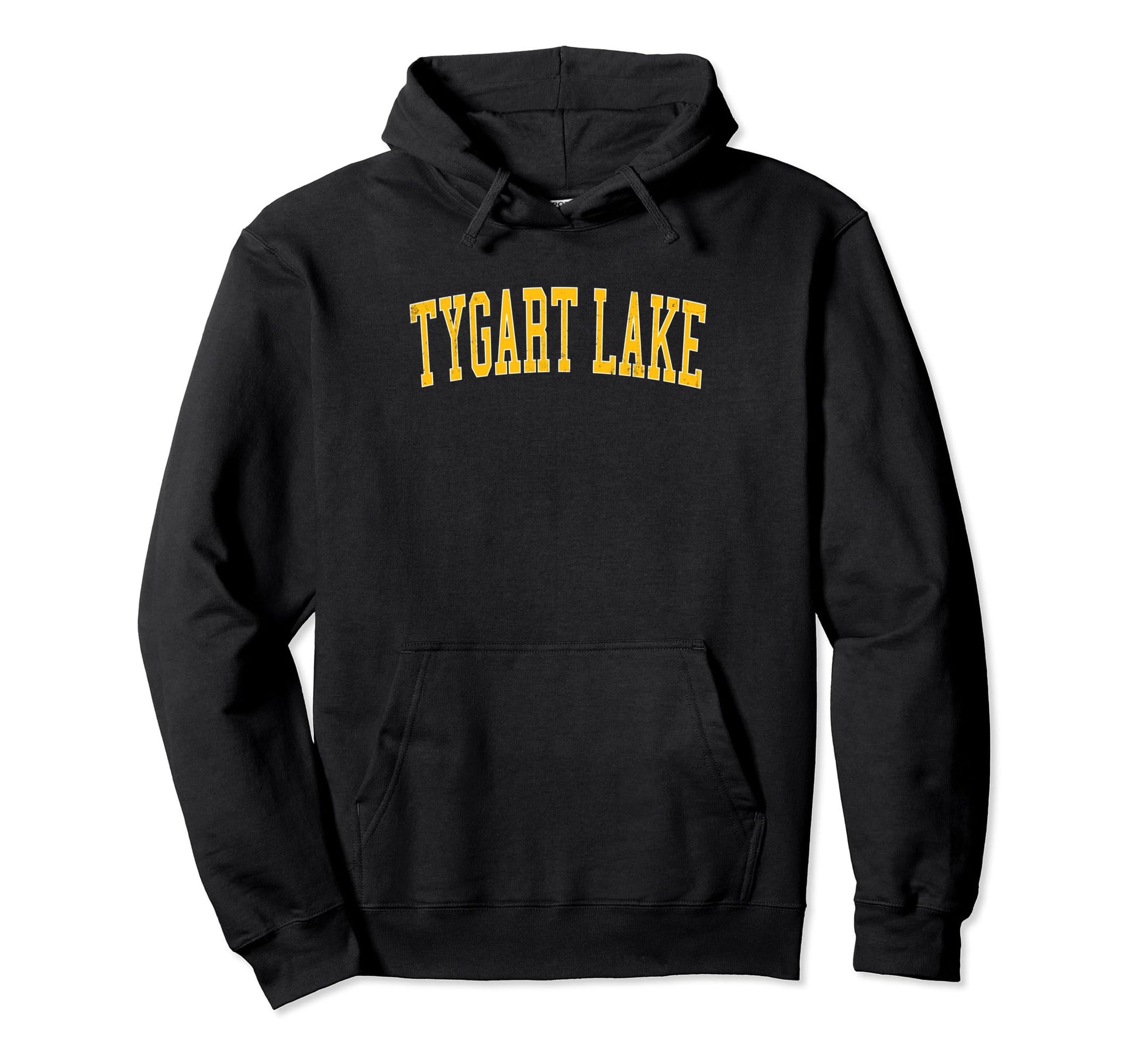 Tygart Lake Distressed Gold Varsity Hoodie - Fun Novelty Design Unisex - T-Shirt, Sweatshirt, Hoodie