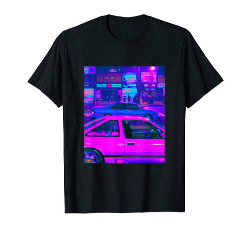 Vaporwave Car Synthwave City Vaporwave T-Shirt - Custom Art Print Unisex - T-Shirt, Sweatshirt, Hoodie
