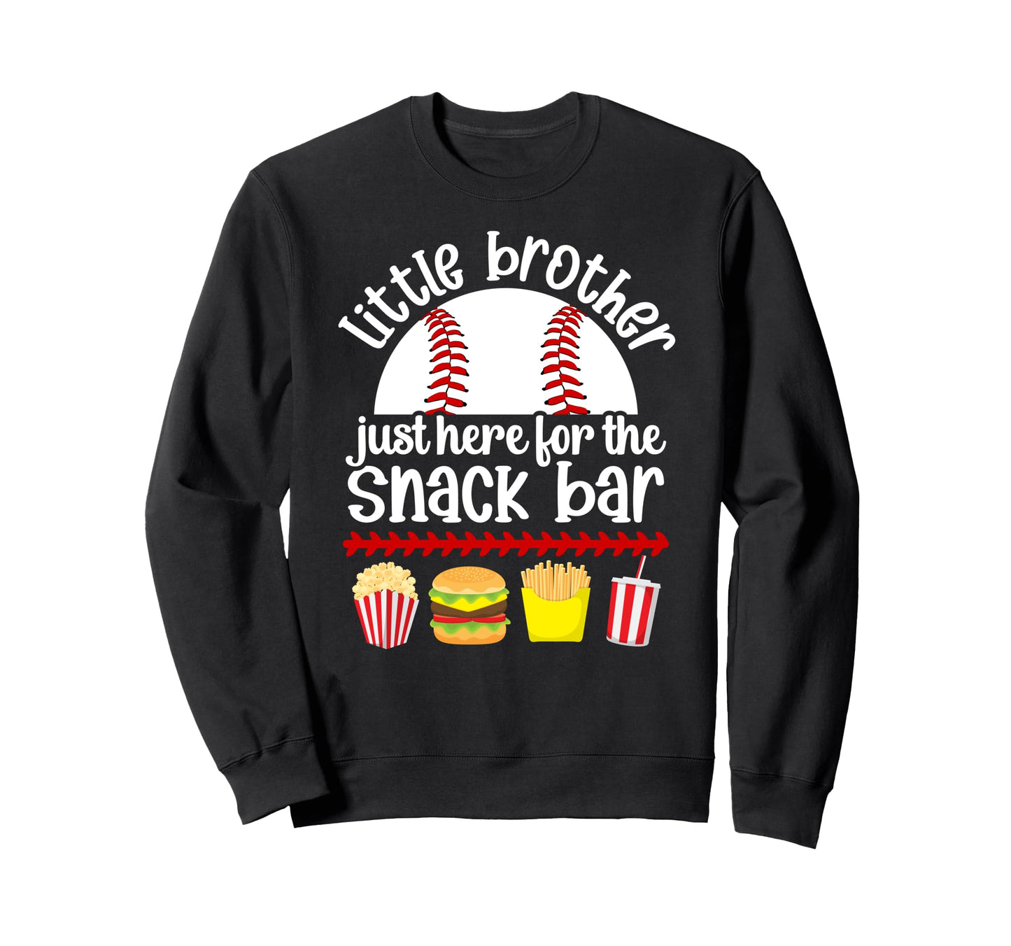 Little Brother Baseball Brother Sweatshirt - Trendy Graphic for Adults - T-Shirt, Sweatshirt, Hoodie