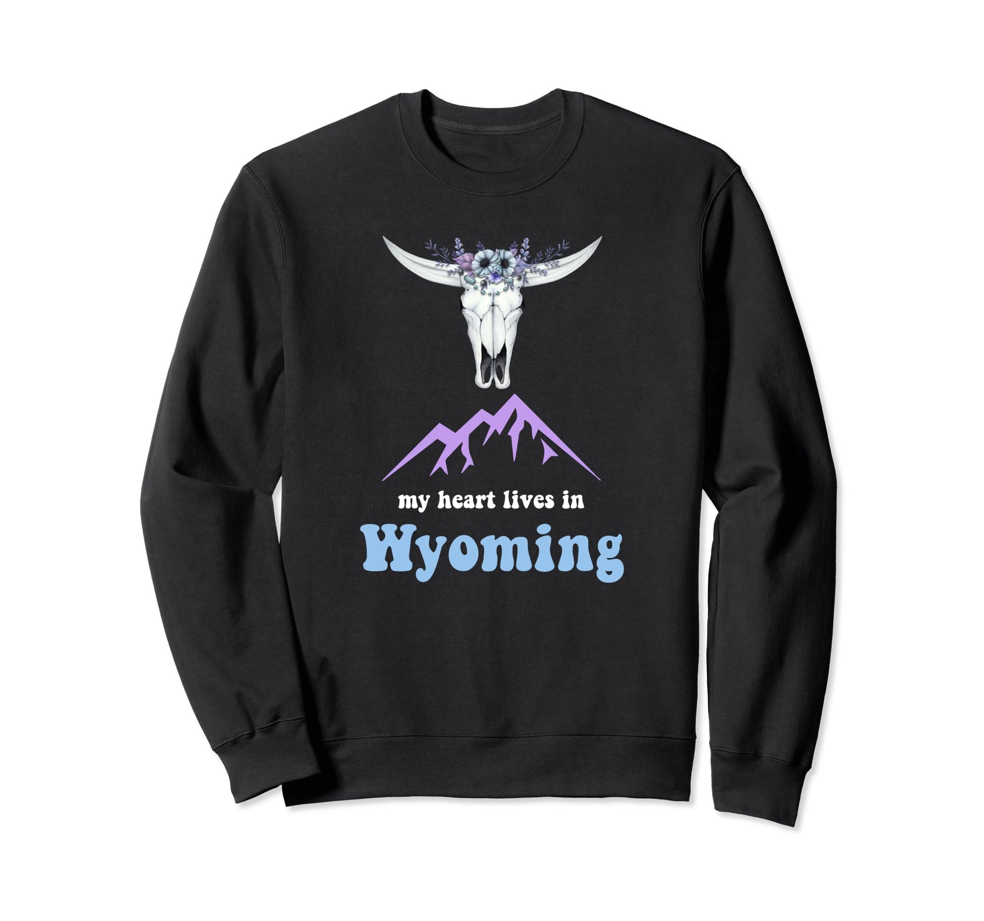My Heart Lives Wyoming Boho Travel Sweatshirt - Fun Novelty Design Unisex - T-Shirt, Sweatshirt, Hoodie
