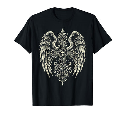 Gothic Cross Emo Aesthetic Y2K T-Shirt - Graphic Print for Adults - T-Shirt, Sweatshirt, Hoodie