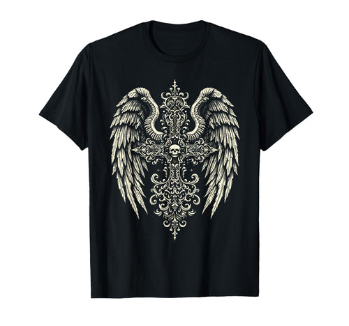 Gothic Cross Emo Aesthetic Y2K T-Shirt - Graphic Print for Adults - T-Shirt, Sweatshirt, Hoodie