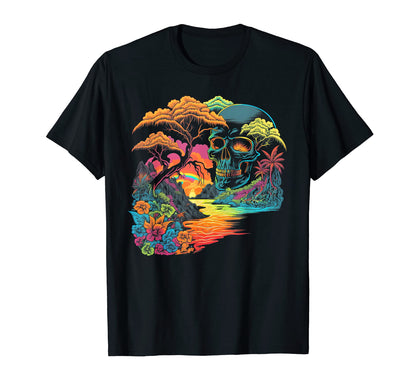 Palm Tree Tropical 80S Beach 70S T-Shirt - Fun Novelty Design for Adults - T-Shirt, Sweatshirt, Hoodie