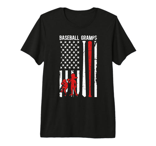 Mens Baseball Gramps Grandpa Us Flag T-Shirt - Minimalist Print Men Women - T-Shirt, Sweatshirt, Hoodie