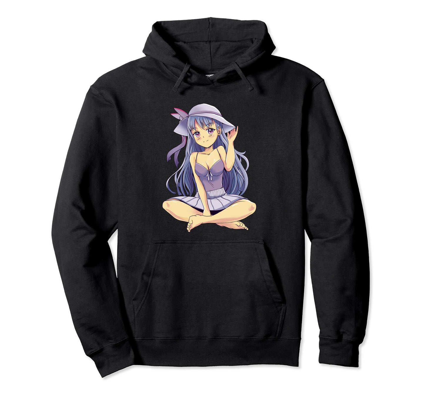 Anime Wearing Dress Japanese Anime Art Hoodie - Unique Graphic for Adults - T-Shirt, Sweatshirt, Hoodie