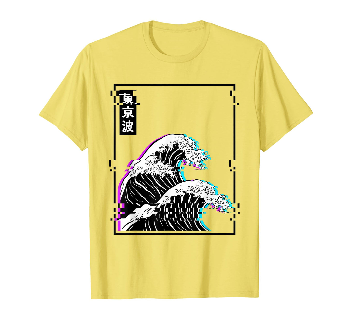 Japanese Wave Glitch Pastel Goth Art T-Shirt - Unique Graphic for Adults - T-Shirt, Sweatshirt, Hoodie