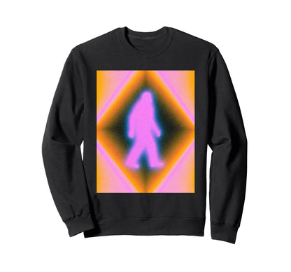 Bigfoot Aura Psychedelic Rainbow Sweatshirt - Casual Everyday Wear Unisex - T-Shirt, Sweatshirt, Hoodie