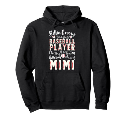 Proud Mimi Baseball Player Mimi Hoodie - Aesthetic Graphic for Adults - T-Shirt, Sweatshirt, Hoodie