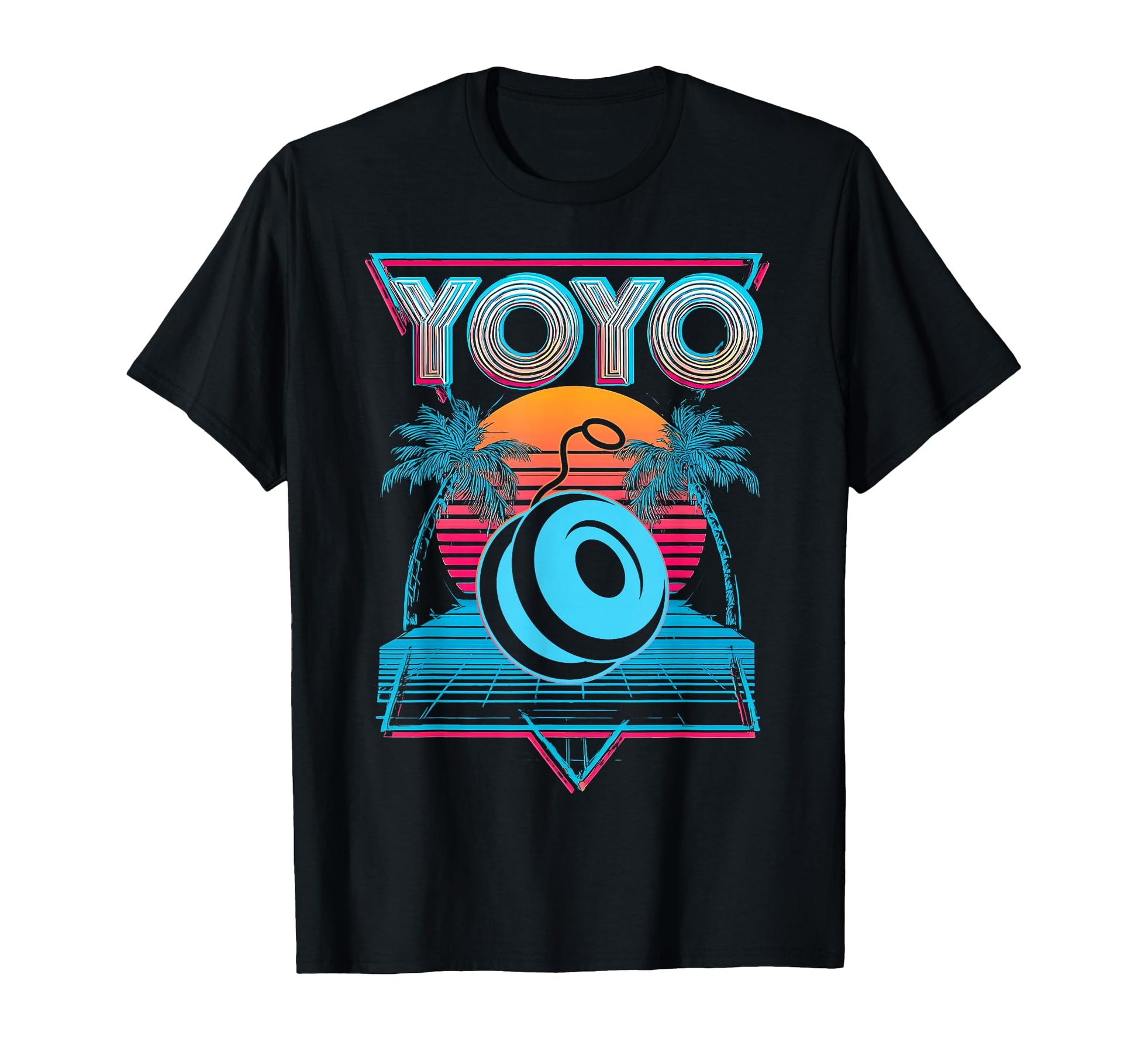 Yoyo Toy Vaporwave Aesthetic Sunset T-Shirt - Unique Graphic Men Women - T-Shirt, Sweatshirt, Hoodie
