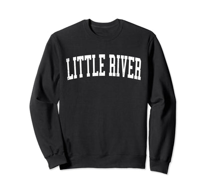 Little River Sc Distressed White Varsity Sweatshirt - Unique Graphic Unisex - T-Shirt, Sweatshirt, Hoodie