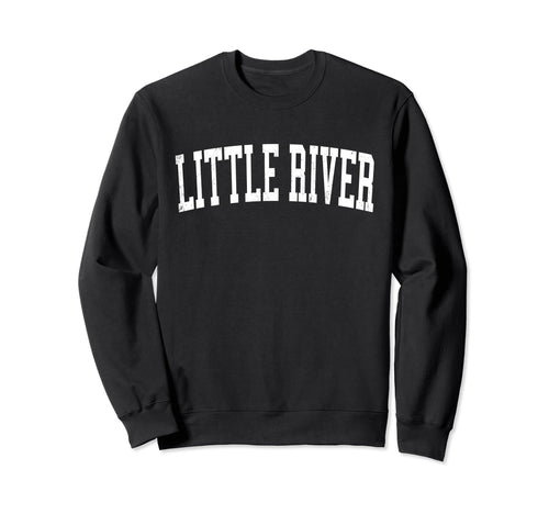 Little River Sc Distressed White Varsity Sweatshirt - Unique Graphic Unisex - T-Shirt, Sweatshirt, Hoodie