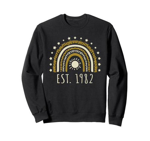 Est 1982 Rainbow Established 1982 Sweatshirt - Trendy Graphic Unisex - T-Shirt, Sweatshirt, Hoodie