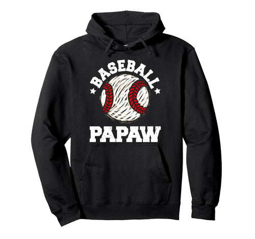 Baseball Papaw Distressed Funny Grandpa Hoodie - Graphic Print Men Women - T-Shirt, Sweatshirt, Hoodie