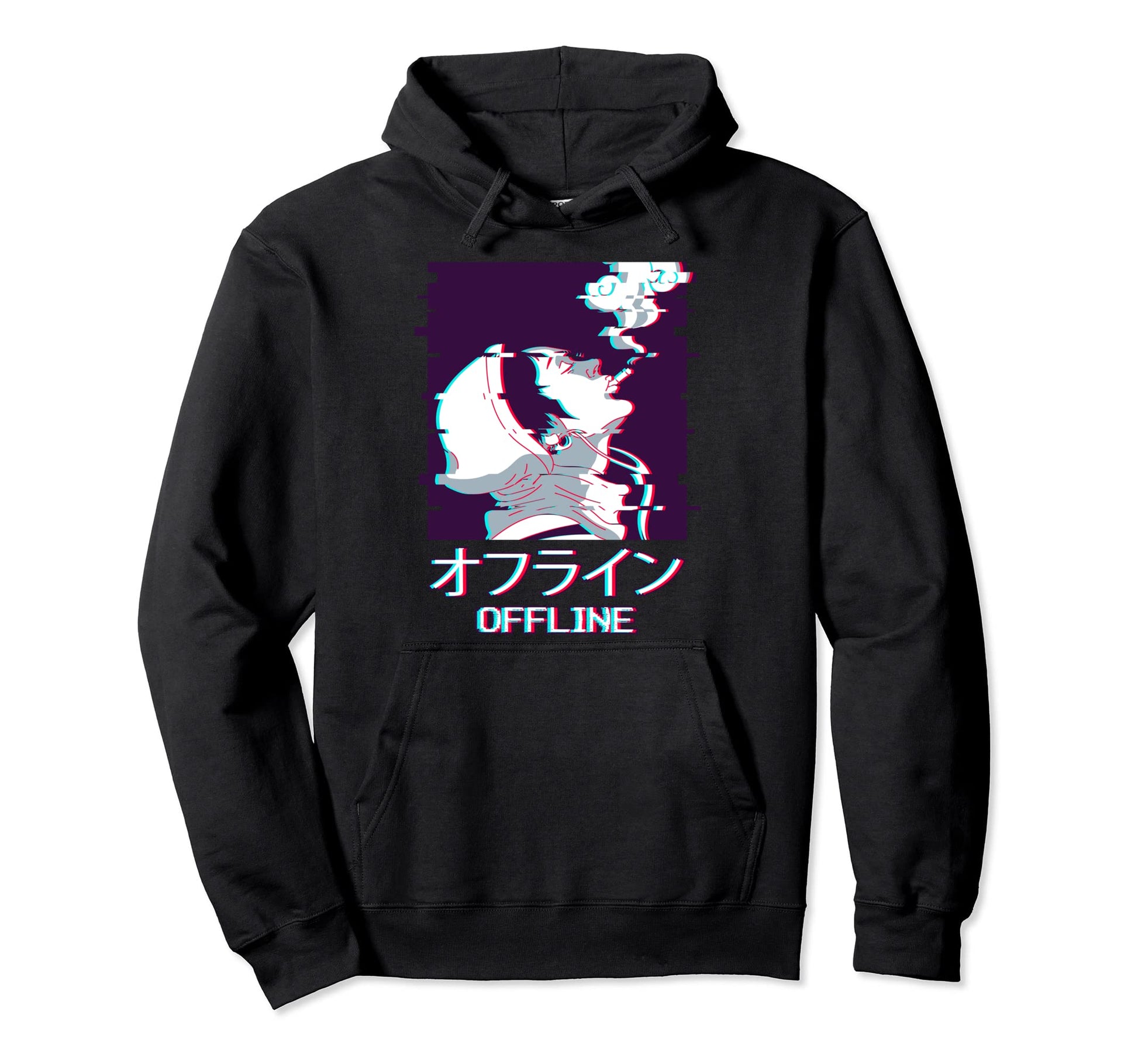 Smoking Anti Social Anime Japanese Hoodie - Aesthetic Graphic Men Women - T-Shirt, Sweatshirt, Hoodie
