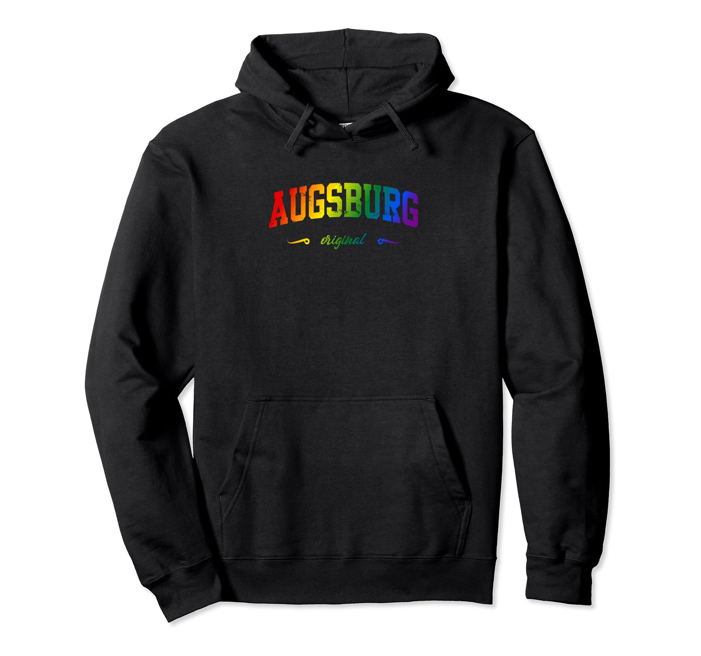 Augsburg Bavaria Lgbtqai Rainbow Hoodie - Graphic Print for Adults - T-Shirt, Sweatshirt, Hoodie