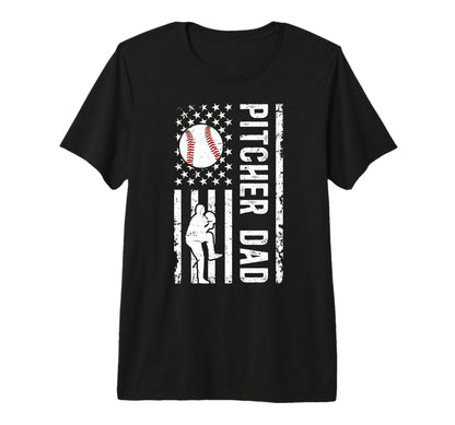 Mens Baseball Pitcher Dad Baseball Pitcher T-Shirt - Unique Graphic Unisex - T-Shirt, Sweatshirt, Hoodie
