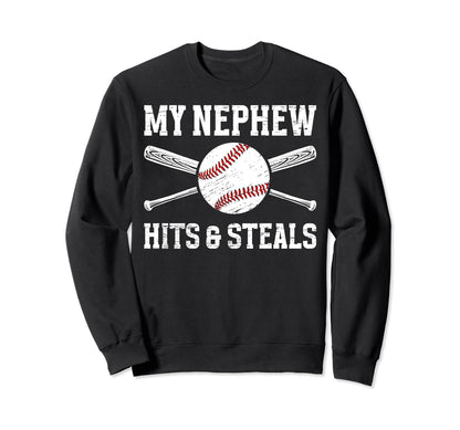 My Nephew Baseball Uncle Baseball Sweatshirt - Streetwear Style for Adults - T-Shirt, Sweatshirt, Hoodie
